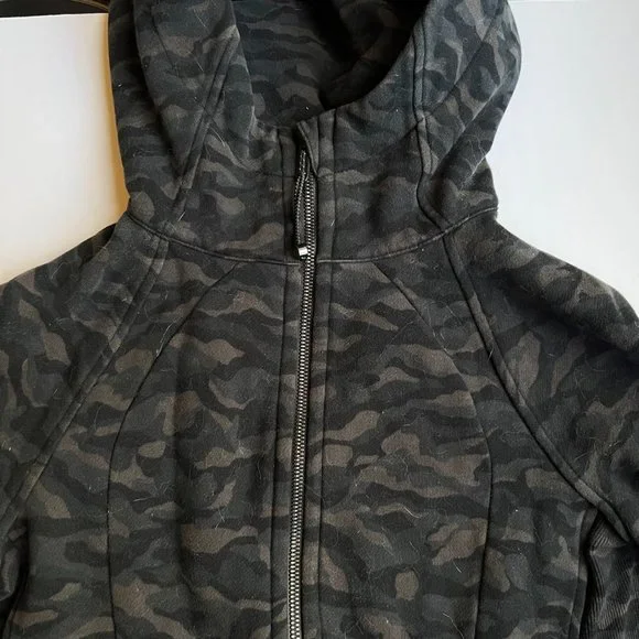 Lululemon Scuba Hoodie Sequoia Deep Coal Camo Pattern 6 Black - Picture 3 of 6